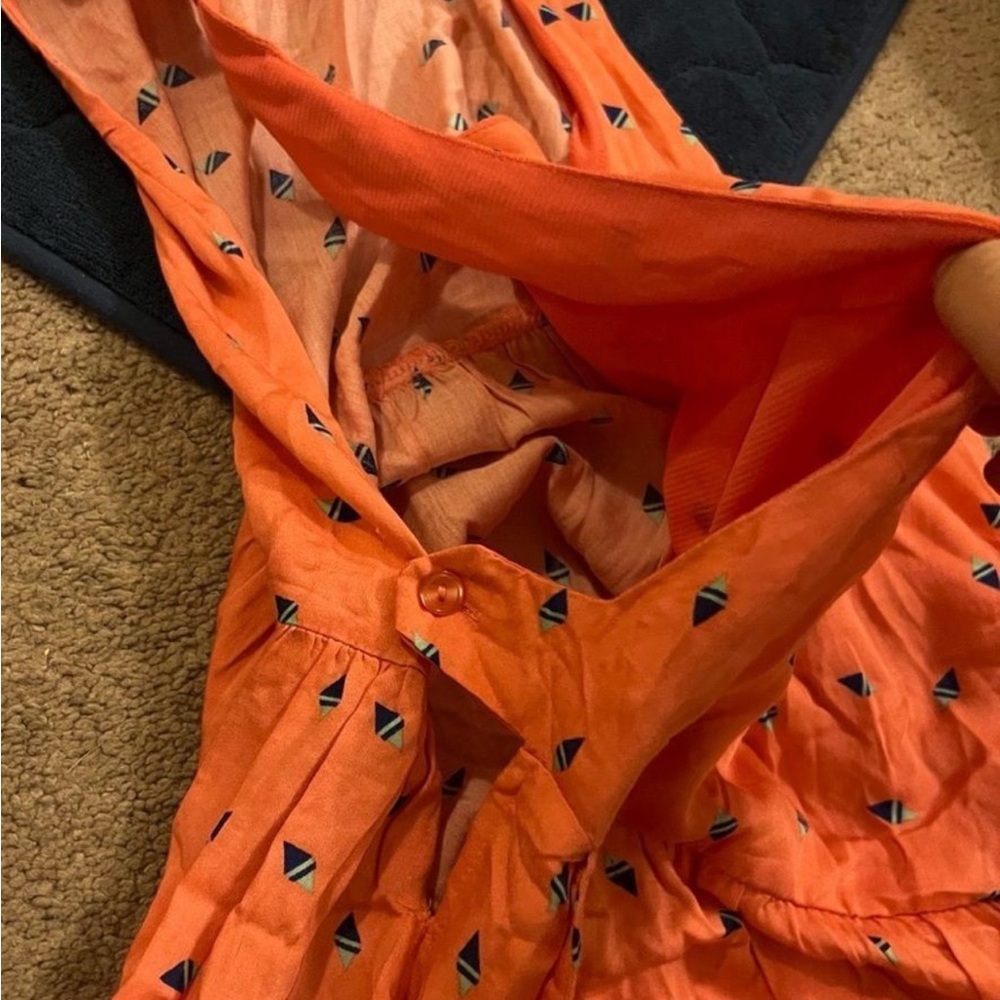 Freebird Orange Women’s Dress with Sailboat Pattern, size M - Picture 5 of 6